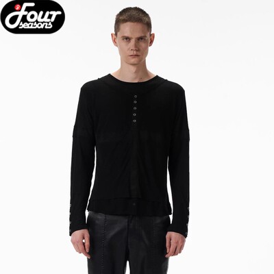 BORC假两件拼接长袖立体刺绣