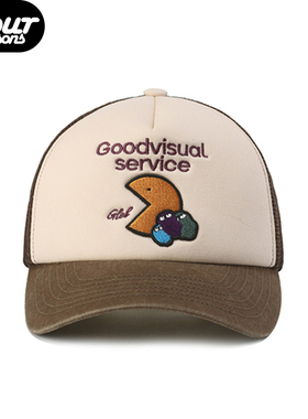 四季GLOBALVALLY 吃豆人卡通印花货车帽鸭舌帽/Pac Man Truck Hat