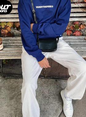 VANDY THEPINK 蓝色帽衫 后背花朵印花连帽卫衣 宽松潮牌 男女款