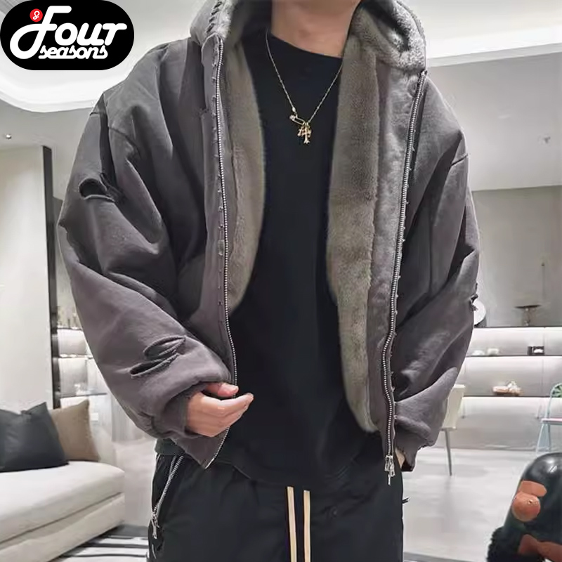 CreatorSpiritus水貂毛连帽卫衣