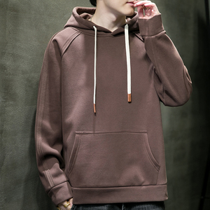 W702/p58 日系高品质纯色连帽卫衣2023男女情侣百搭cityboy户外套图片