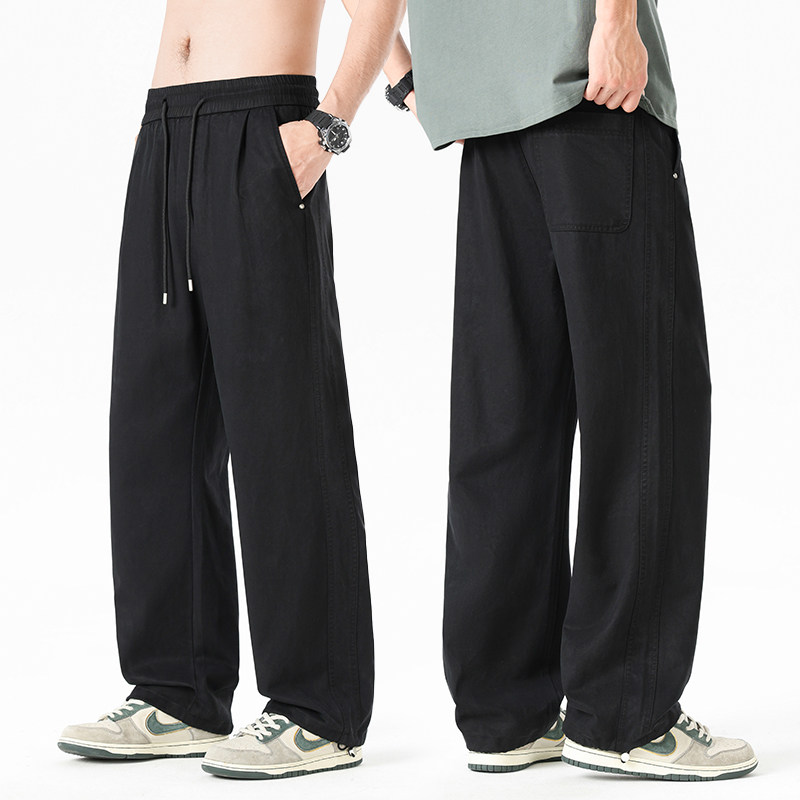 春夏季莱赛尔天丝棉直筒裤男抽绳阔腿灯笼裤休闲山本裤8211/特p45，男装休闲裤，星座223-1（原星座201）