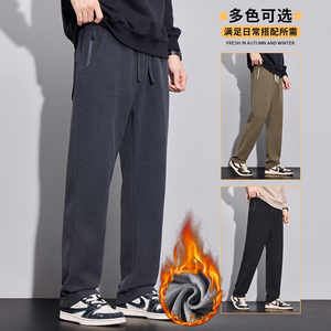 冬季加绒加厚休闲长裤男百搭修身小脚肌理感卫裤 H807R/p47常规40图片