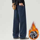 加绒雪尼尔人字纹灯芯绒休闲裤男女保暖弯刀卫裤糯米裤H806R特p45，男装休闲裤，星座223-1（原星座201）