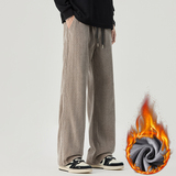 冬季加绒加厚雪尼尔提花休闲裤男女灯芯绒裤直筒阔腿裤H805R/p55，男装卫衣，星座223-1（原星座201）