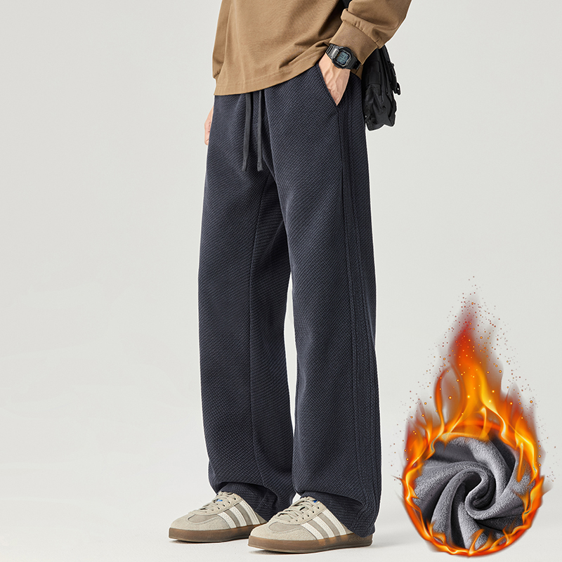 加绒运动卫裤雪尼尔灯芯绒休闲裤男女保暖北极绒弯刀裤H806R特p45，男装休闲裤，星座223-1（原星座201）