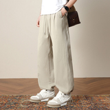 夏季新款莱赛尔天丝棉休闲阔腿长裤男抽绳灯笼裤伞兵裤8211/特p45，男装休闲裤，星座223-1（原星座201）