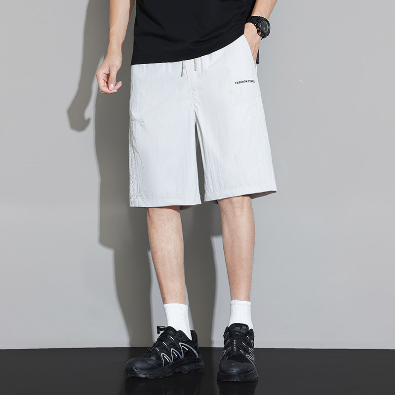 抖音品质夏季三条杠速干短裤男透气冰丝裤五分裤宽松中裤k208/p35,男装牛仔裤,星座223-1（原星座201）