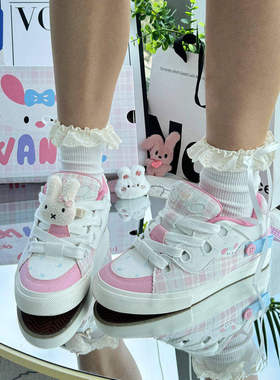 顽刻ollieskate面包鞋兔泡泡配色秋季BAKE低帮男女国潮滑板鞋