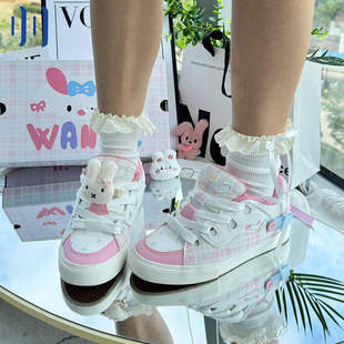 BAKE低帮男女国潮滑板鞋 顽刻ollieskate面包鞋 兔泡泡配色秋季