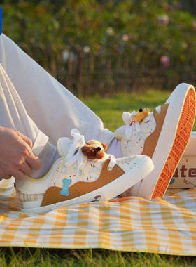 顽刻ollieskate面包鞋腊肠小狗配色BAKE复古休闲男女国潮滑板鞋