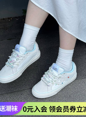 顽刻ollieskate夏之花配色校园风W系列低帮休闲男女国潮滑板鞋