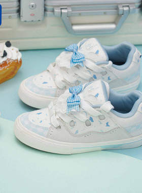 顽刻ollieskate面包鞋蓝莓蛋糕配色BAKE复古休闲男女国潮滑板鞋