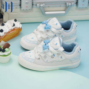 顽刻ollieskate面包鞋 蓝莓蛋糕配色BAKE复古休闲男女国潮滑板鞋