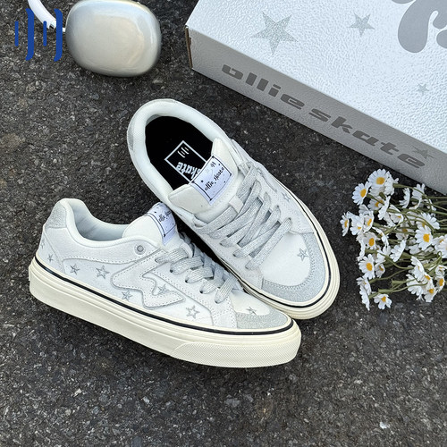 顽刻ollieskate满天星配色W系列学生休闲低帮男女国潮滑板鞋