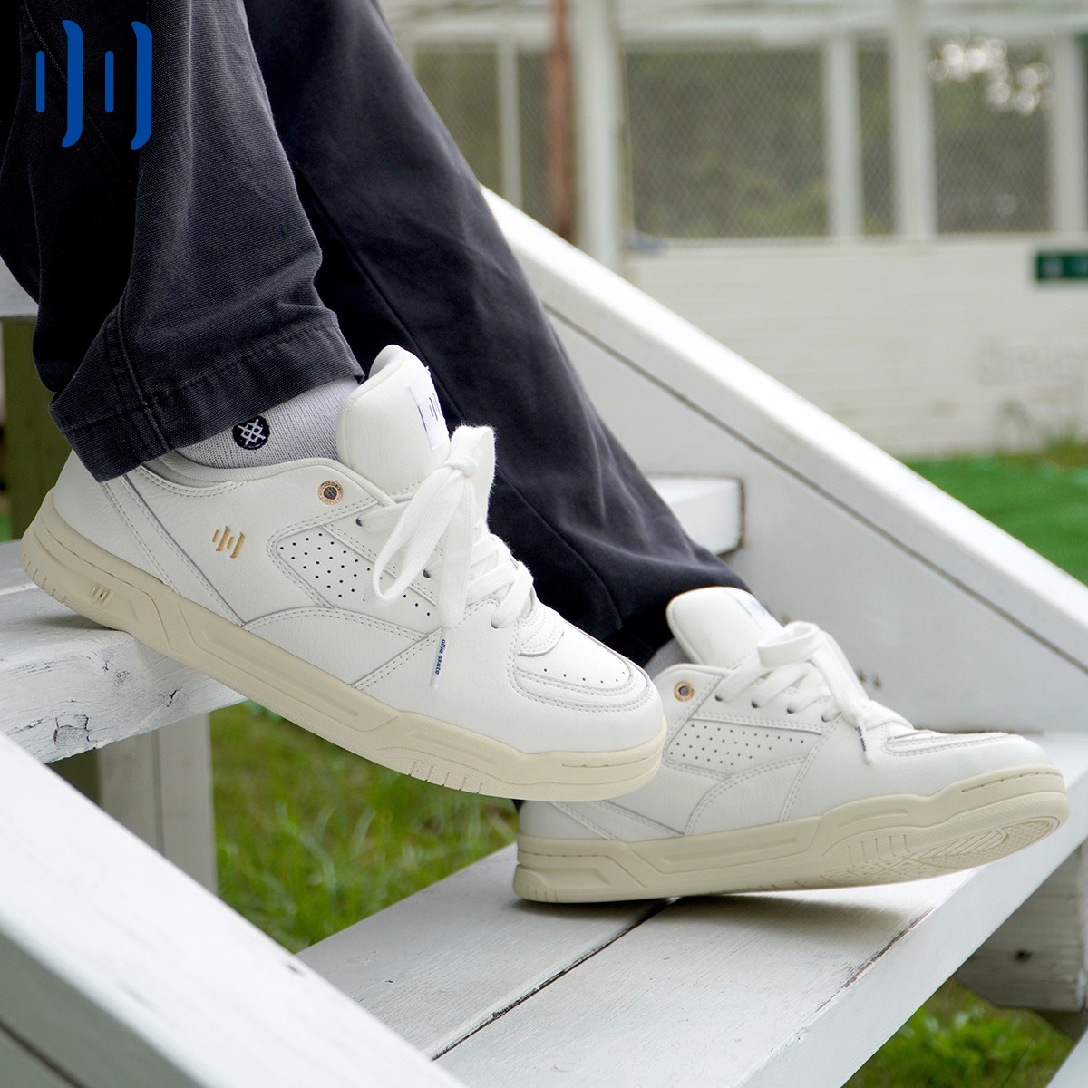 顽刻ollieskate白色校园风空军一号复古小白鞋休闲男女国潮滑板鞋