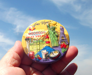 美国当地购买冰箱贴 拉斯维加斯 LAS VEGAS酒店 陶瓷贴