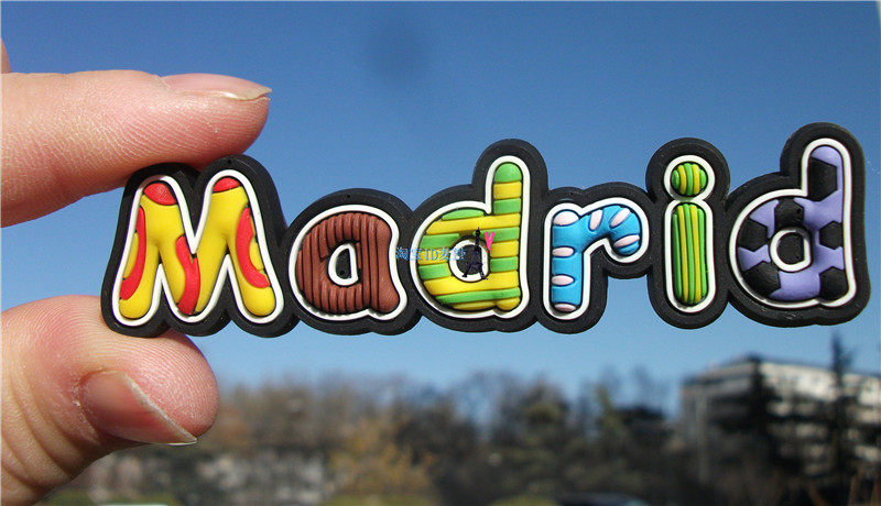 BUY FRIDGE MAGNETS LOCALLY IN SPAIN MADRID SPAIN BRIGHTLY COLORED LETTER STICKERS MADRID