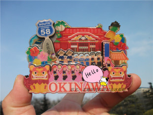 OKINAWA 世界旅游纪念冰箱贴 冲绳 木质 多款 集合 日本 多景