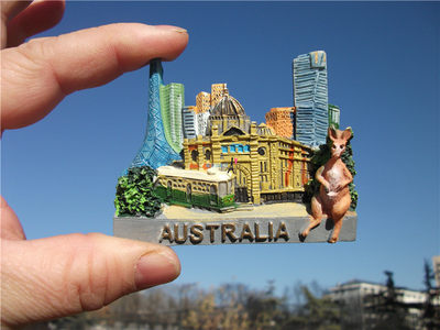 冰箱贴澳大利亚美丽街景袋鼠卡通