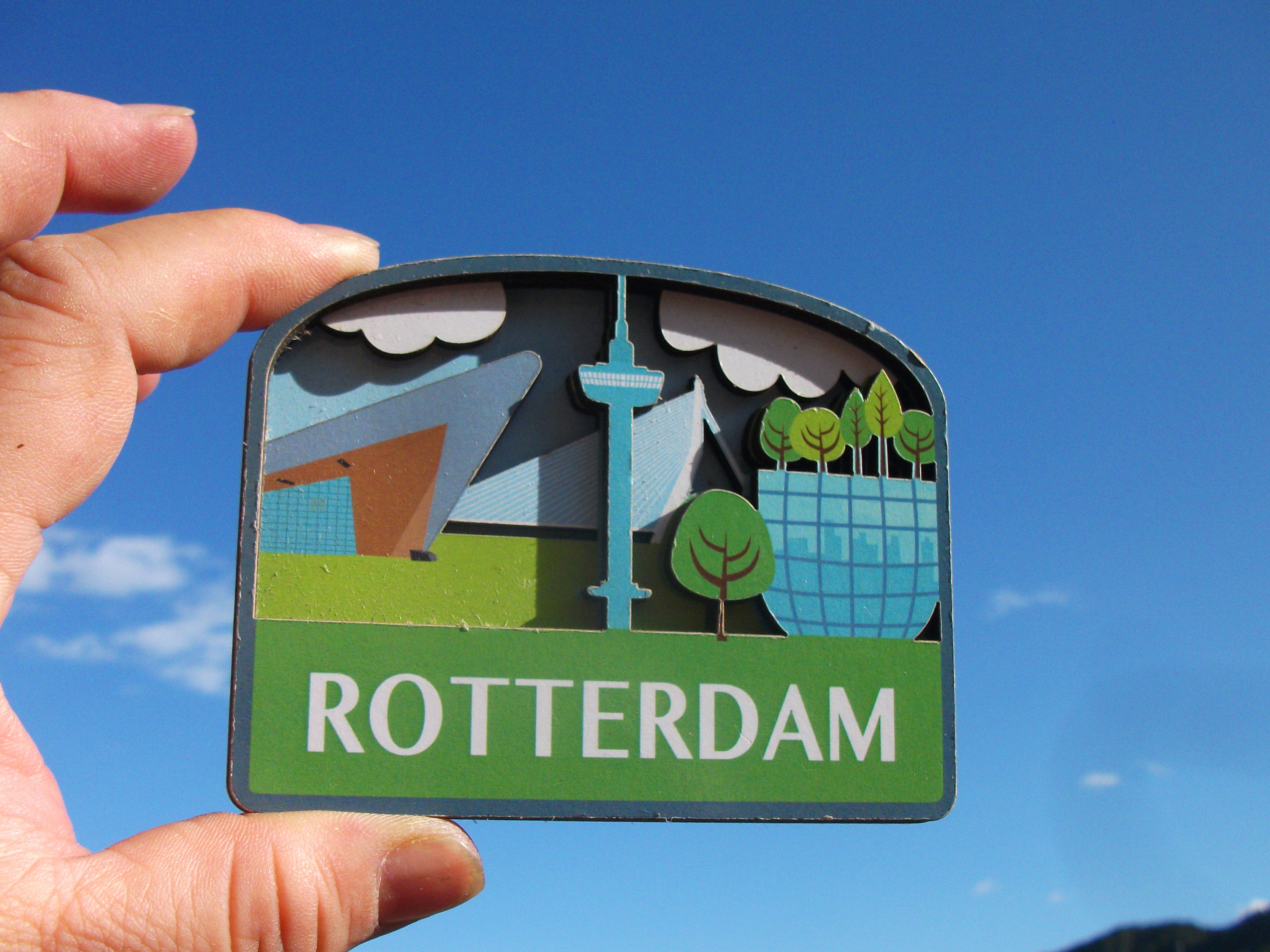 BUY FRIDGE MAGNETS IN THE NETHERLANDS HOLLAND ROTTERDAM CLASSIC LANDSCAPE FOUR-GRID PAINTING