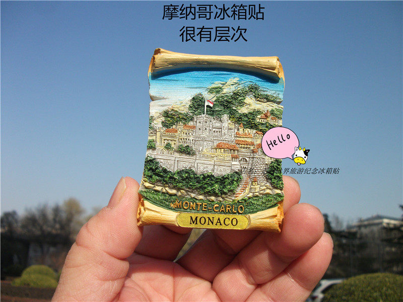 COMMEMORATIVE FRIDGE MAGNET EUROPE MONACO MONTE CARLO MONTE CARLO MONACO EXQUISITE VARIETY