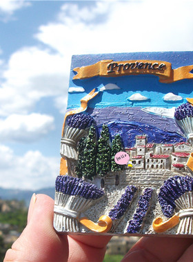 法国当地冰箱贴 普罗旺斯 PROVENCE 薰衣草 田园美景 LAVANDER 蝉