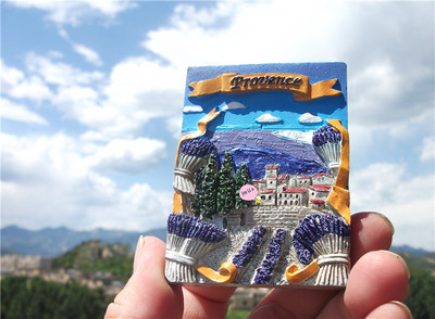 法国当地普罗旺斯田园美景冰箱贴