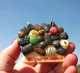 比利时当地冰箱贴 世界闻名的巧克力 仿真贴BELGIAN CHOCOLATS