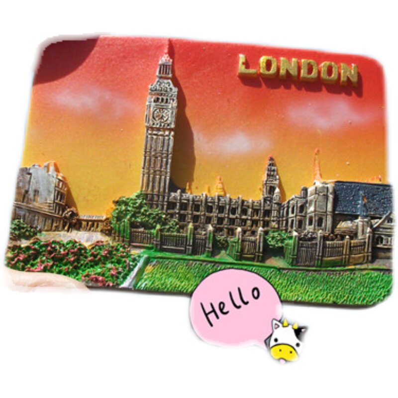 WORLD TRAVEL COMMEMORATIVE FRIDGE MAGNET LONDON UNITED KINGDOM BIG BEN AT DUSK BEAUTIFUL AND MAJESTIC