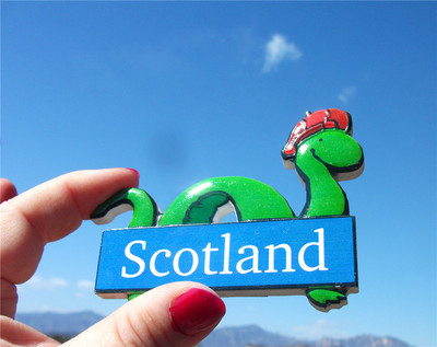 苏格兰当地尼斯湖水怪礼物冰箱贴