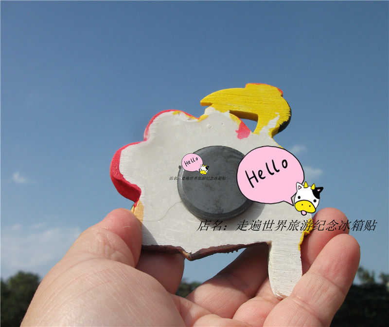 TOURIST COMMEMORATIVE FRIDGE MAGNET MALAYSIA SABAH ISLAND SABAH RAFFLESIA TOUCAN