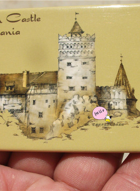 罗马尼亚当地购买冰箱贴 BRAN CASTLE 城堡 修道院 油画风格