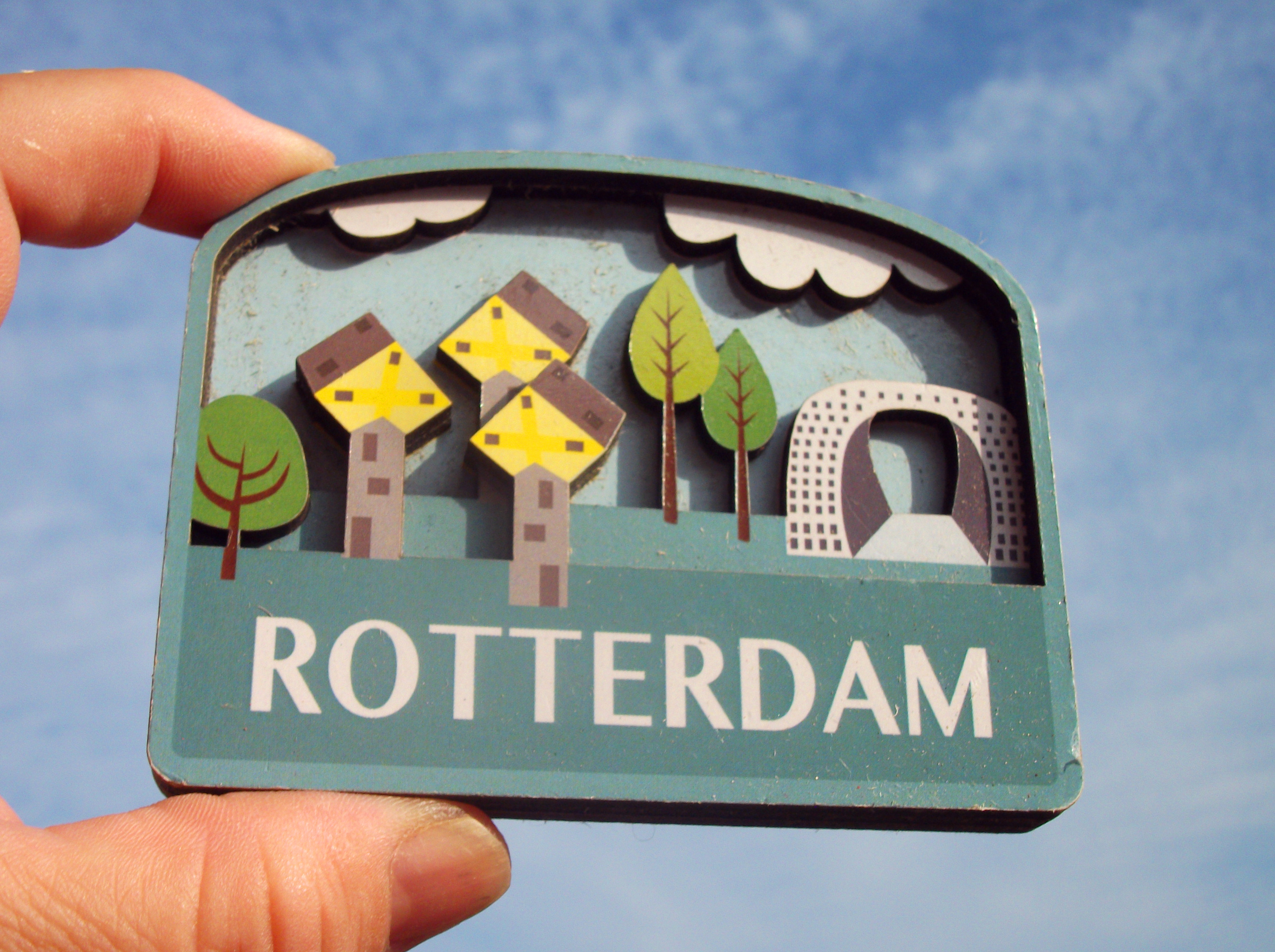 BUY FRIDGE MAGNETS IN THE NETHERLANDS HOLLAND ROTTERDAM CLASSIC LANDSCAPE FOUR-GRID PAINTING