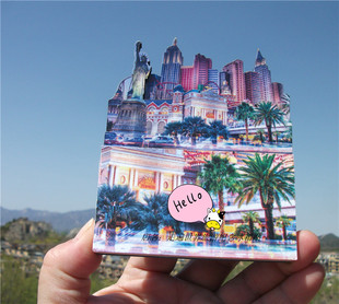 美国当地购买冰箱贴 拉斯维加斯 纽约纽约酒店NYNY 便签本