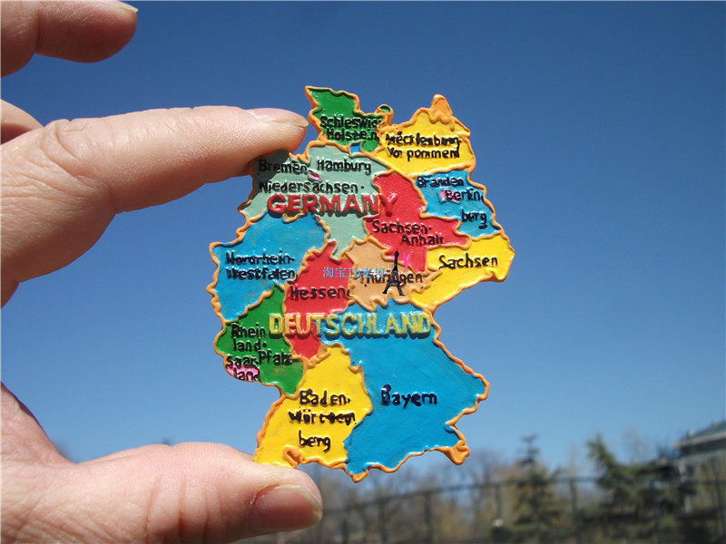 GERMAN LOCAL FRIDGE MAGNET GERMANY COLORFUL GRAPHIC RESIN FRENCH MAGNET SOUVENIR