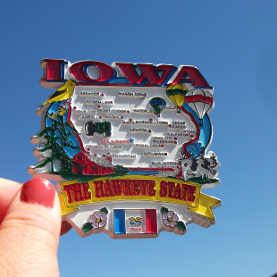美国当地购买冰箱贴 各州 地图 州旗 多款 IOWA CALIFORNIA TEXAS