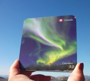 加拿大当地购买冰箱贴 CANMORE AB省 极光 CANADA