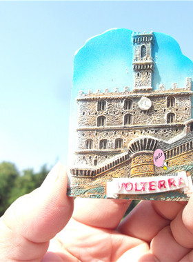 意大利当地购买冰箱贴 意大利 VOLTERRA 沃尔泰拉 Priori广场