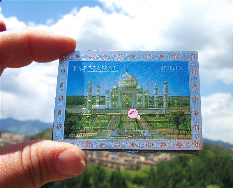 印度当地带回冰箱贴 旅背 泰姬陵  BODH GARA INDIA DELHI GOA