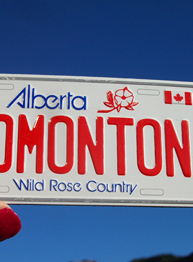 加拿大当地购买冰箱贴 车牌形 ALBERTA EDMONTON阿尔伯塔 CALGARY
