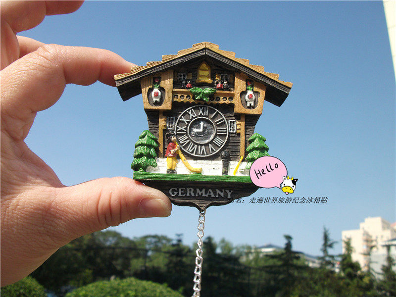 GERMAN LOCAL FRIDGE MAGNET GERMANY SYMBOL OF THE BLACK FOREST CUCKOO CLOCK PENDANT GERMANY SOUVENIRS