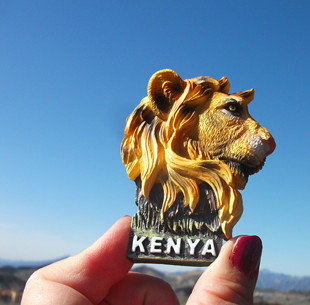 雄狮 麦望珍藏 狮子 旅背 KENYA 肯尼亚当地购买冰箱贴