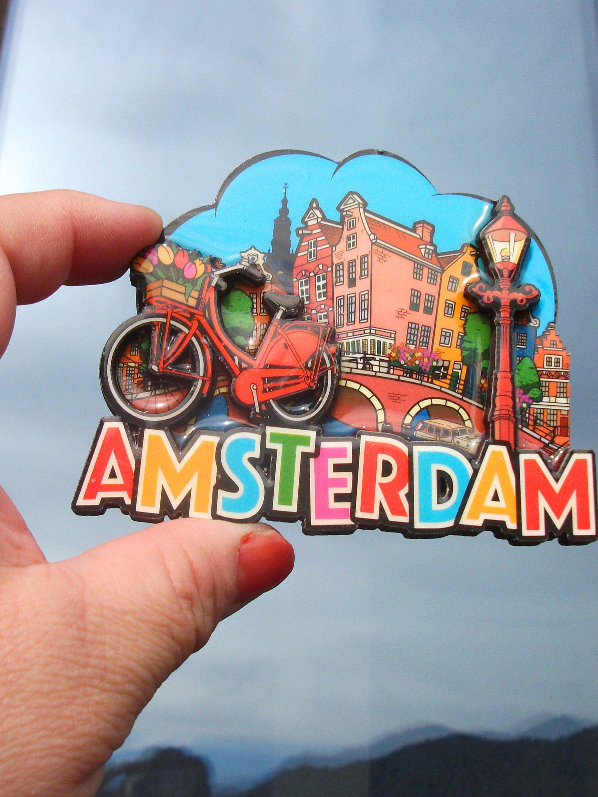 DUTCH LOCAL FRIDGE MAGNET AMSTERDAM AMSTERDAM TULIP WINDMILL TRADITIONAL HOUSE SOUVENIR