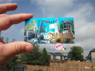 旅背冰箱贴 加拿大 多伦多 TORONTO 铝箔市政厅 凯萨罗马 CN塔