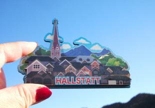 珍藏 奥地利 哈尔施塔特 HALlSTATT 当地冰箱贴 SANKT WOLFGANG