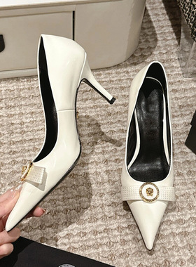 32-45码高跟鞋女秋冬款细跟御姐高级感ol尖头单鞋设计感小众气质