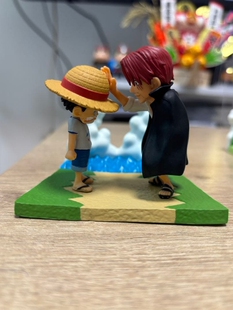 日版金猫正版海贼王故事线WCF名场面系列路飞VS香克斯 航海王手办