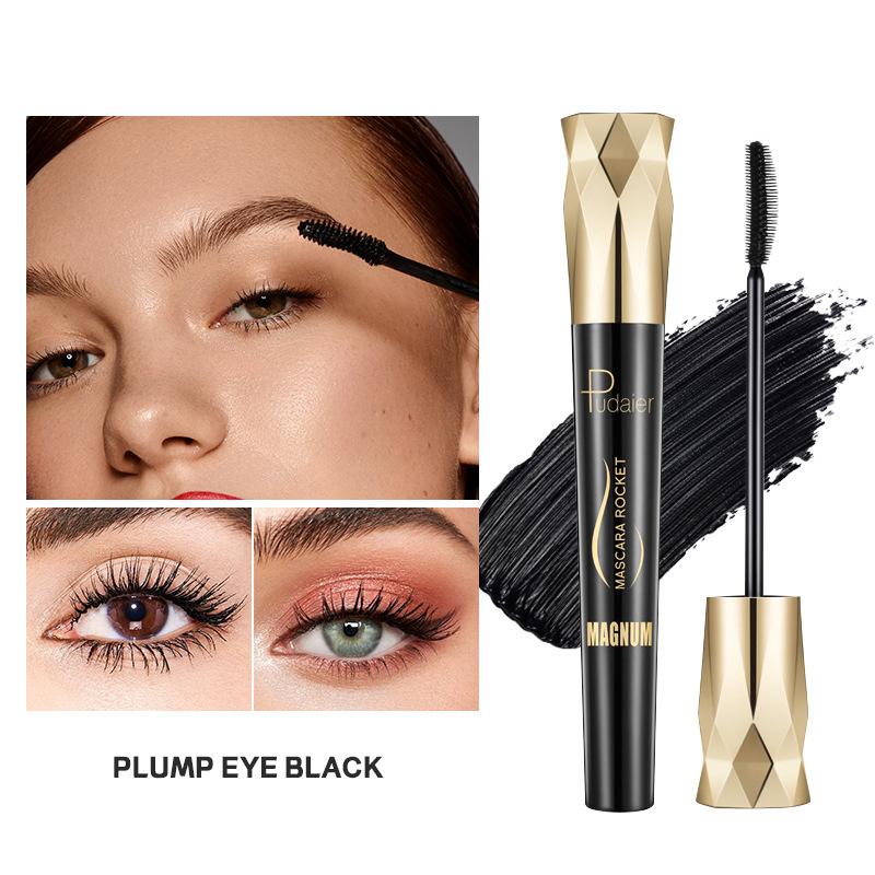 防水浓密纤长卷翘4D加长不掉色不晕染Pudaier睫毛膏女新手初学者