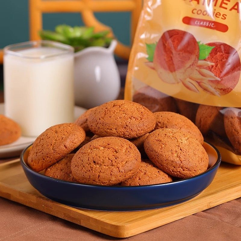 俄罗斯进口燕麦饼干葡萄干光头饼营养早餐零食品斯拉贡牌450g